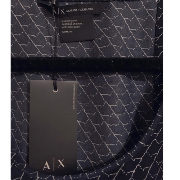 2/$30 NEW Armani Exchange Blouse NEW WITH TAGS Layering Blouse Size S - Picture 5 of 8